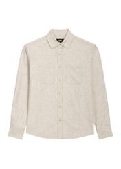 Light beige women's wool shirt KOSDT-0197-1A(Z26), front product view on white background.