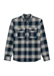 Men's checkered shirt KOSMT-0343-68(Z25), front product view on white background.