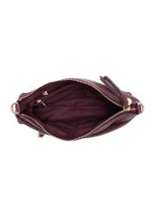 Maroon women's three-compartment handbag TOREC-0838-49(Z23)-05