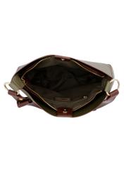 Green women's hobo bag TOREC-1257-8B(Z26). Product view from the inside on a white background.