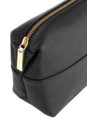 Women's black leather cosmetic bag TORES-0976-99(W24)-07