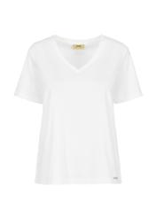 Cream Women's Basic T-shirt TSHDT-0120-12(W24)-03