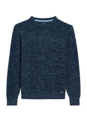 Navy blue men's sweater SWEMT-0183-68(Z25), front product view on white background.