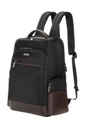 Black large men's backpack TORMN-0435-9J(Z26) - diagonal view of the product, on a white background.