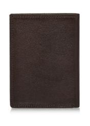 Brown leather unbuttoned men's wallet PORMS-0550-89(W24)-03