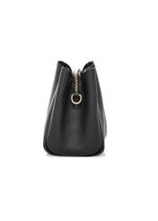 Black women's shoulder bag TOREC-1180-99(W26) - side view of the product, on a white background.