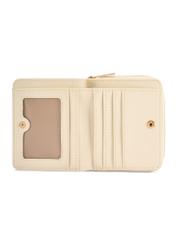 Cream medium women's wallet POREC-0412-0B(W26), product view inside on white background.