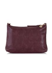 Maroon women's three-compartment handbag TOREC-0838-49(Z23)-04