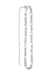 Women's silver chain belt PASDM-0001-9X(Z26) front view on white background.-02
