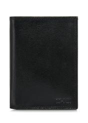 Men's leather unbuttoned black wallet PORMS-0554-99(W24)-01