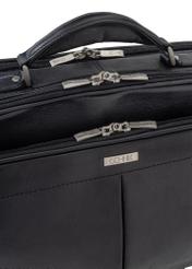 Black leather business travel bag TB-214A-99(KS)-08