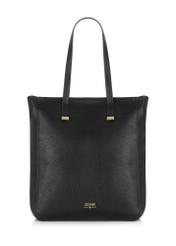 Women's black leather shopper bag TORES-1037-99(Z24)-02