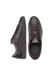 Brown men's leather shoes BUTYM-0490-1I(W26), top view of the product on a white background.