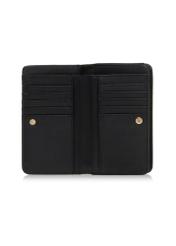 Black women's wallet with monogram POREC-0348-99(Z24)-04