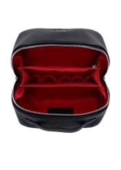 Black women's cosmetic bag TOREC-1310-9I(Z26), product view inside on a light background.