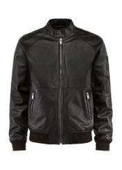 Brown men's leather jacket KURMS-0354-5623(W25)-05