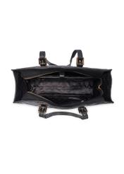 Large black leather women's handbag TORES-1287-99(W26), product view inside on white background.