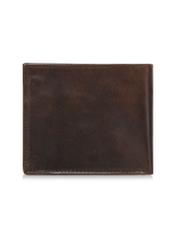 Brown small men's leather wallet PORMS-0614-89(Z24)-03