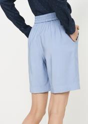 Light blue women's shorts SZODT-0003-62(W22)-05