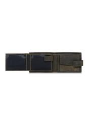 Small khaki leather men's wallet PORMS-0546-54(W23)-06