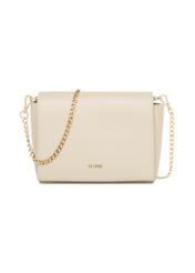 Cream women's imitation leather handbag TOREC-1311-0B(Z26), front product view on white background.