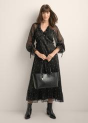 Black croco women's handbag TOREC-1258-9G(Z26)