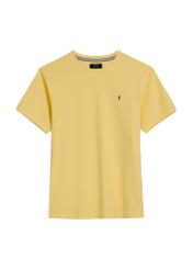 Men's yellow cotton t-shirt TSHMT-0136-2B(W26) - front product view, on white background.