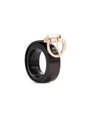 Double-sided croco women's leather belt PASDS-0332-49(Z25), diagonal product view on white background.