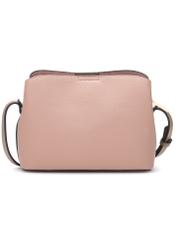 Pink small women's handbag TOREC-0768-5A(W26), product view from the back on a white background.