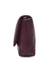 Small burgundy leather handbag TORES-1362-4D(Z26), side product view on white background.