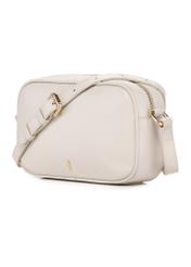 Cream leather women's handbag TORES-1103B-0B(W26), diagonal product view on white background.