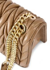 Beige women's handbag with chain TOREC-1102-24(Z25)