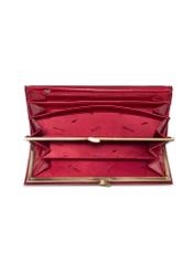 Large red women's wallet PL-187-4B(KS), product view inside on white background.