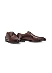 Men's brown leather shoes BUTYM-0483-1I(W26), diagonal product view on a white background.