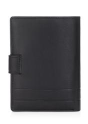 Black leather men's wallet PORMS-0143-99(Z23)-02