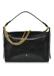 Black imitation leather handbag TOREC-0988-99(Z24)-02