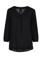 Women's black basic blouse BLUDT-0172-99(W24)-04