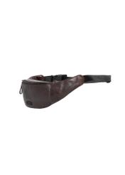 Men's brown leather waist bag TORMS-0543-1I(Z26), diagonal product view on a white background.