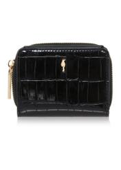 Women's small black croco wallet POREC-0352-97(Z24)-01