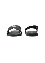 Black women's flip-flops BUTYD-0725D-9I(W26) - front and back view of the product, on a white background.