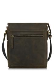 Men's leather bag with flap, khaki color TORMS-0323-51(W23)-04