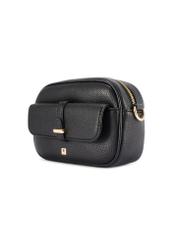 Small black women's handbag TOREC-1174-99(W26), diagonal product view on a white background.