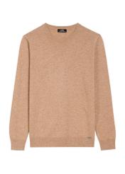 Camel men's sweater SWEMT-0186-24(Z25), front product view on white background.