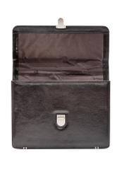 Men's leather briefcase TORMS-0478-89(Z25), front product view on white background.