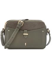 Small women's khaki handbag TOREC-0830B-55(Z25), front product view on white background.