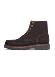 Dark brown suede men's ankle boots BUTYM-0581-1I(Z26), side view of the product on a white background.