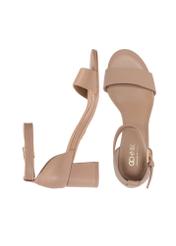 Beige women's leather sandals BUTYD-1179-1B(W26), top view of the product on a white background.