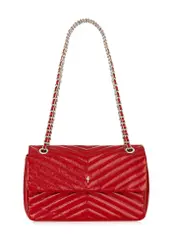 Red patent leather women's handbag TORES-1045(Z24)-01