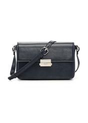 Elegant navy blue women's handbag TOREC-1251-7E(Z26) - front product view, on a white background.