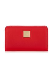 Red women's wallet with logo POREC-0362-4A(W26), front product view on white background.